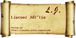 Lipcsei Júlia névjegykártya